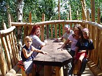 Terrasse in einem der Baumh&auml;user
