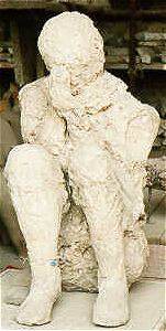 Gipsabdruck eines Pompejaners