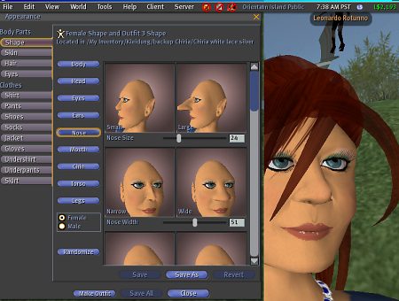 Editiermen&uuml; f&uuml;r den avatar